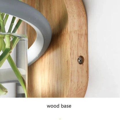 VASELUX – Wooden Wall Lamp with Integrated LED & Decorative Vase 5