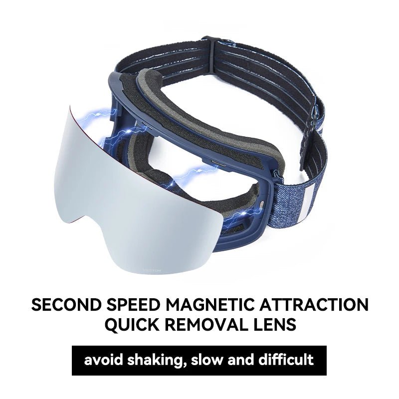 VECTOR Double Layer Anti-Fog Magnetic Ski Goggles with UV400 Protection 3
