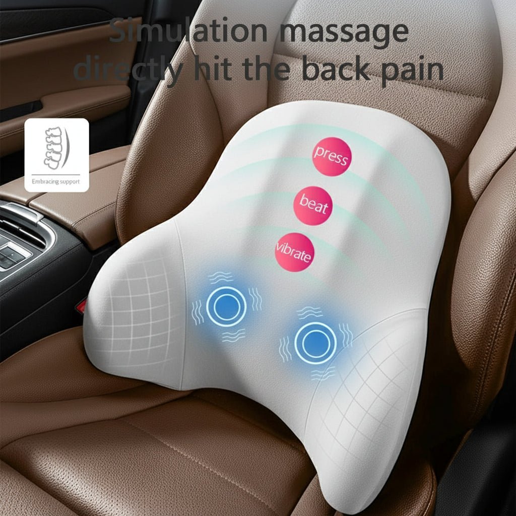 VIBRAREST – Electric Neck & Lumbar Support Pillow for Car & Office 2