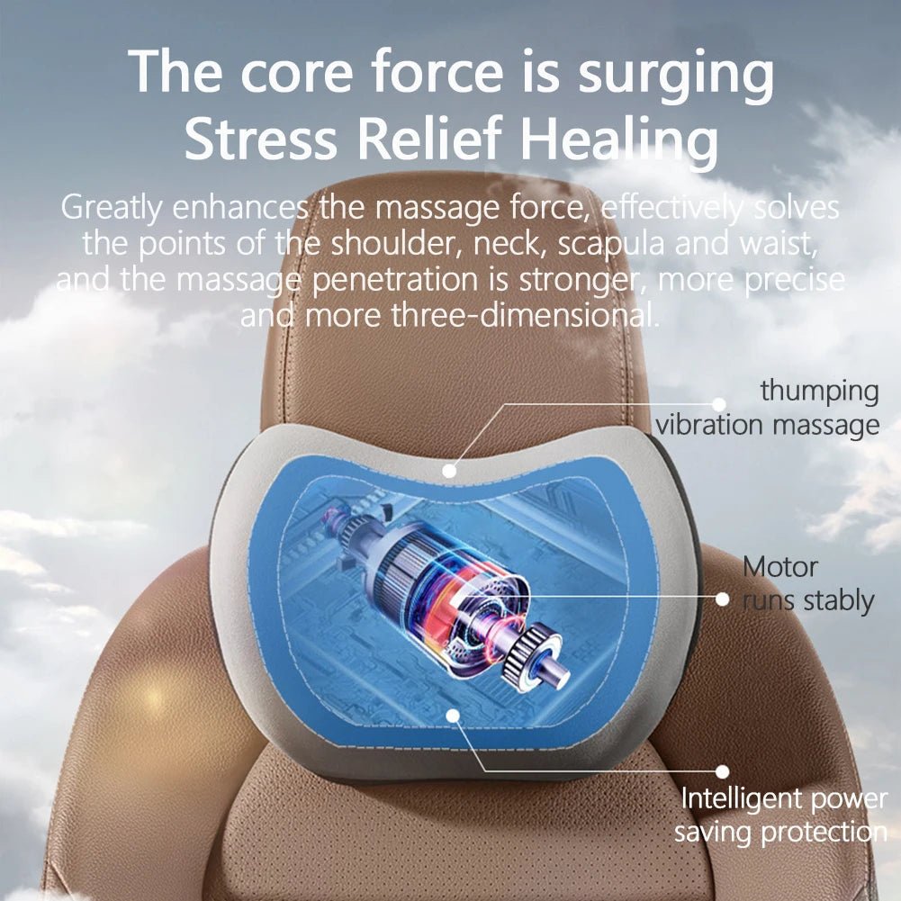 VIBRAREST – Electric Neck & Lumbar Support Pillow for Car & Office 3