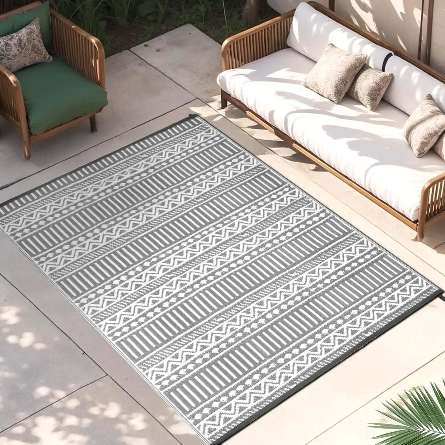 VIKAMA Outdoor Carpet Rug - Soft Anti-Slip Mat for Indoor & Outdoor Use 2