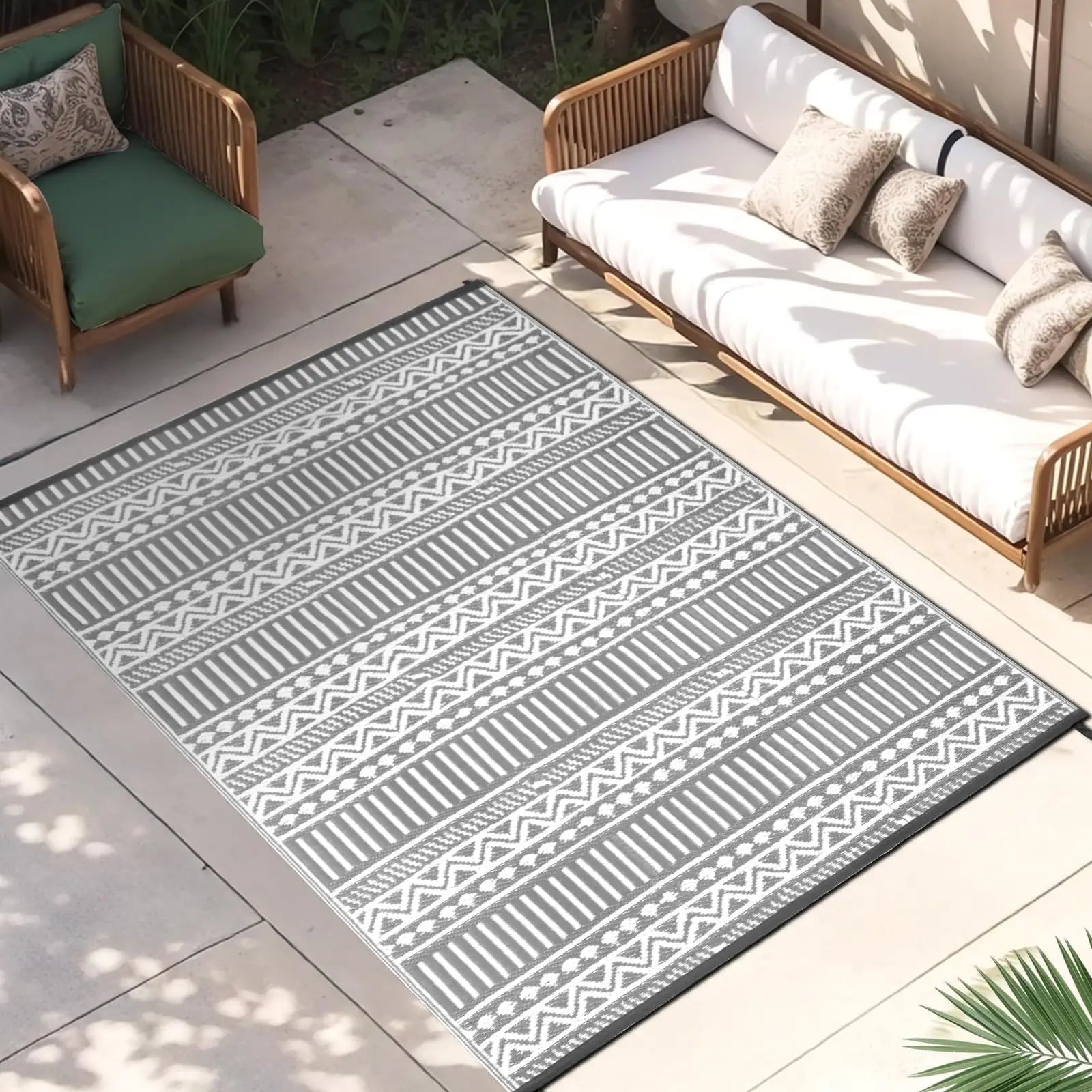 VIKAMA Outdoor Carpet Rug - Soft Anti-Slip Mat for Indoor & Outdoor Use 2