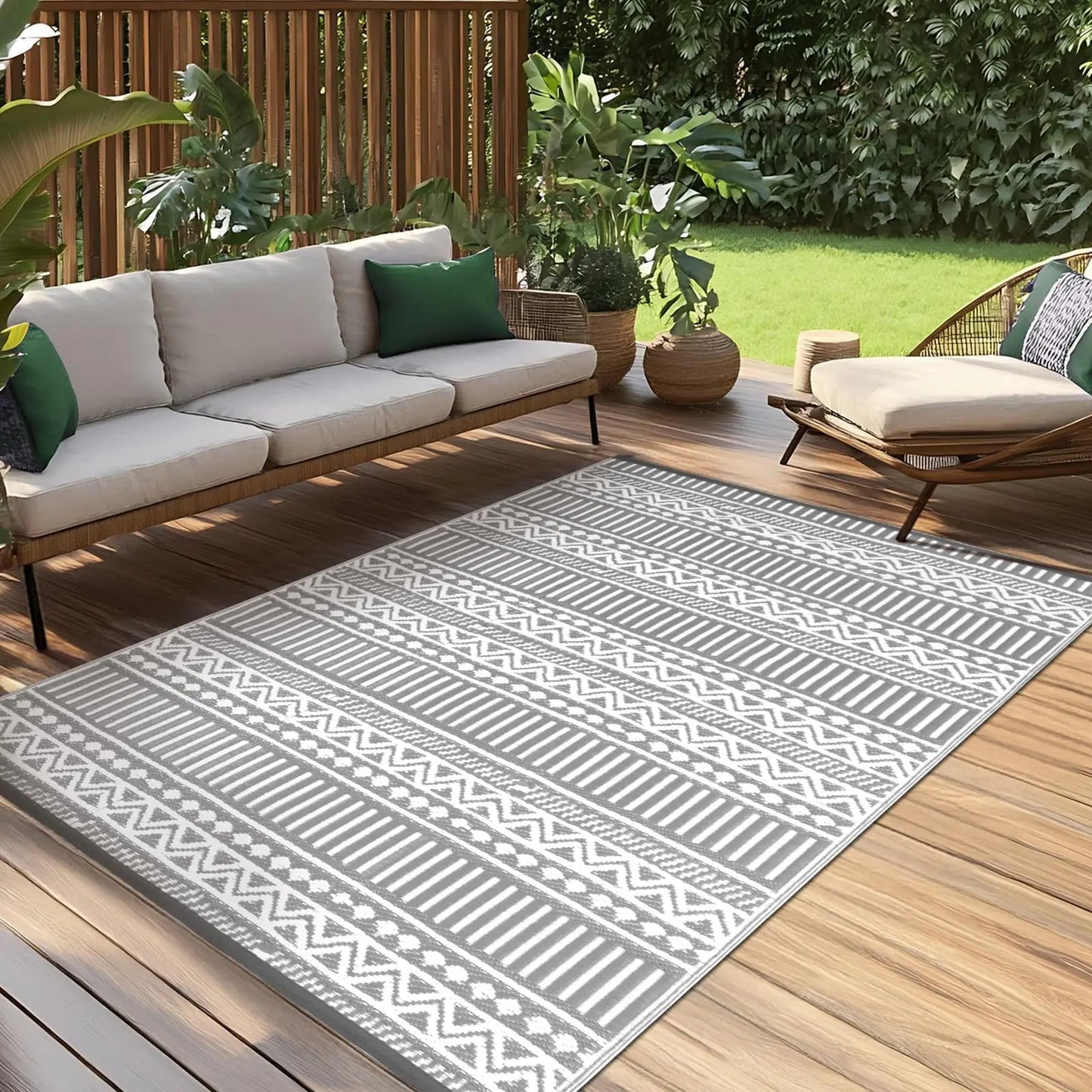 VIKAMA Outdoor Carpet Rug - Soft Anti-Slip Mat for Indoor & Outdoor Use 3