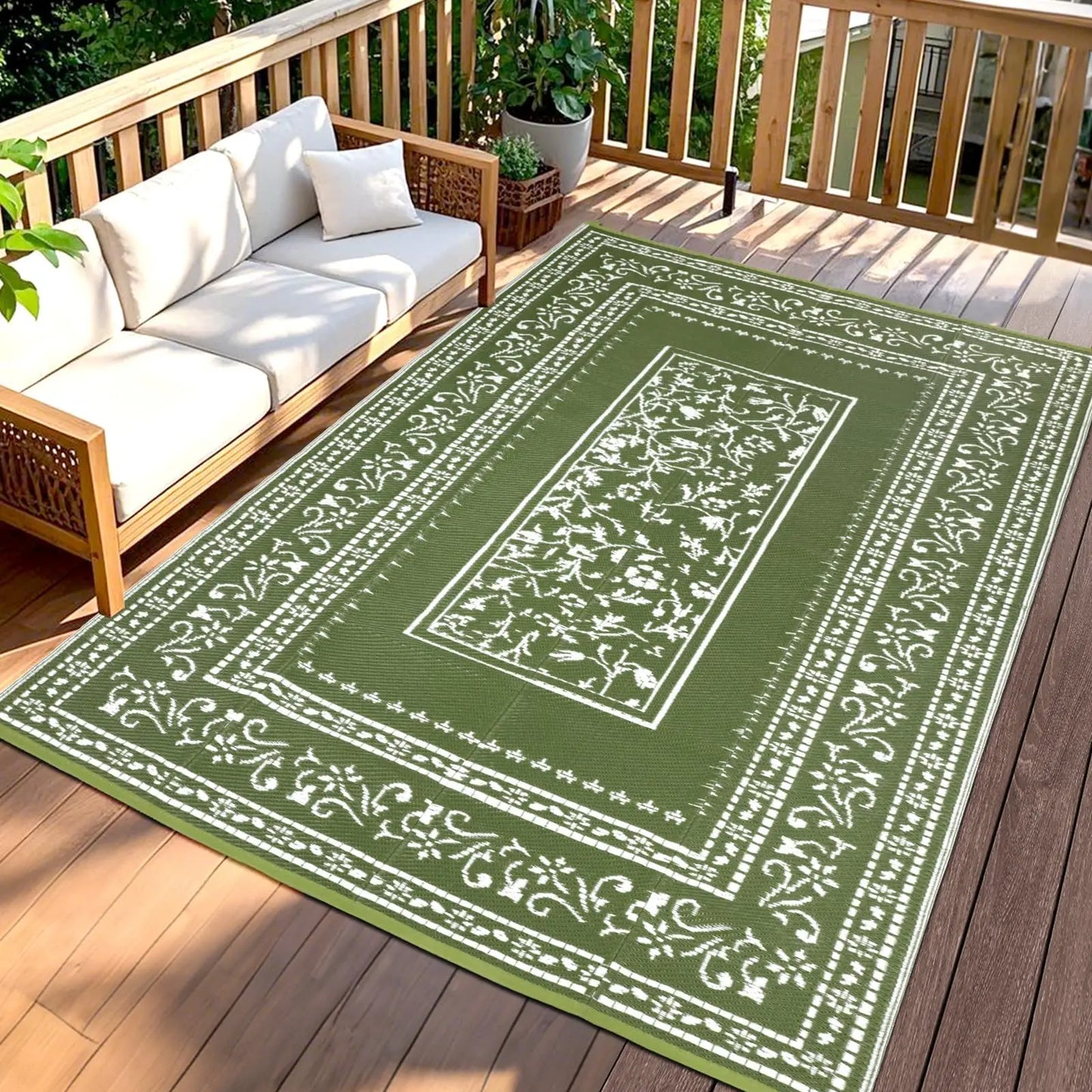 VIKAMA Outdoor Carpet Rug - Soft Anti-Slip Mat for Indoor & Outdoor Use 9