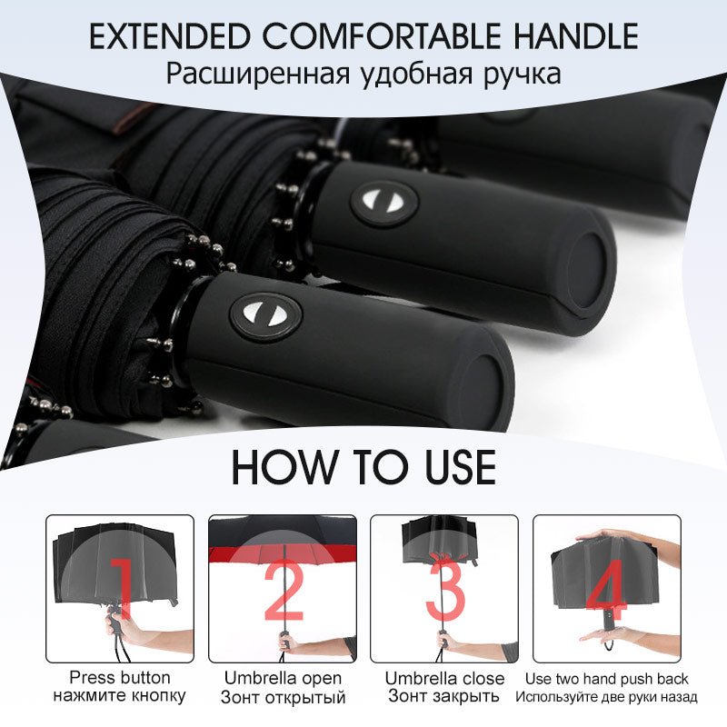 Vardi Dante - Windproof Storm Umbrella with Automatic One-Handed Operation 8