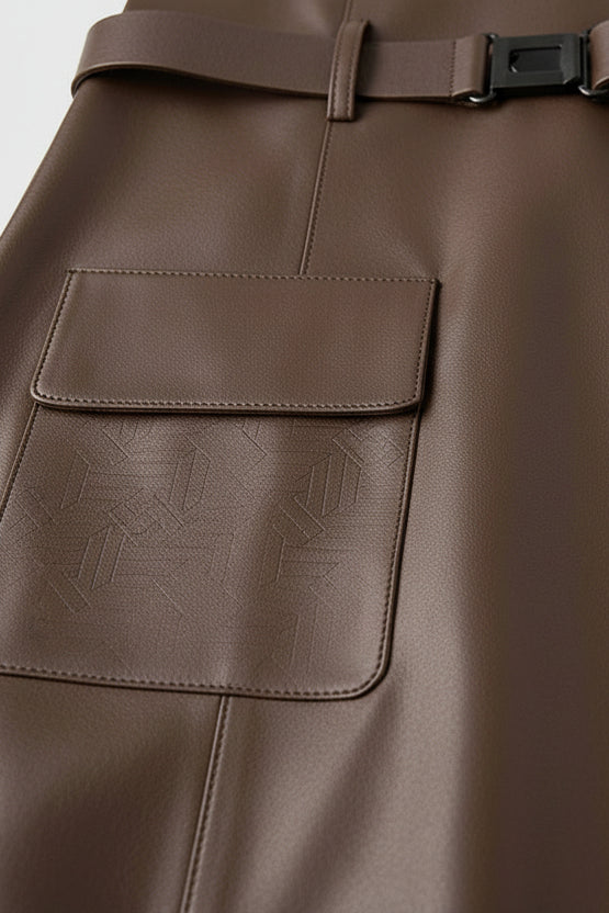 SAVANA – Women’s Sheepskin Leather High-Waisted Skirt