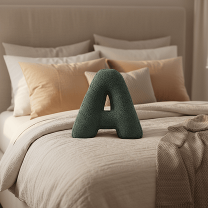 Velura Alphabet Cushion - Soft Velvet Decorative Letter for Personalized Home Decor 0