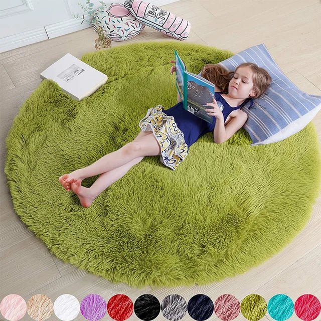 Velvéri Luxe FluffyMat Rug | Ultra-soft round plush rug for cozy home and bedroom décor 0