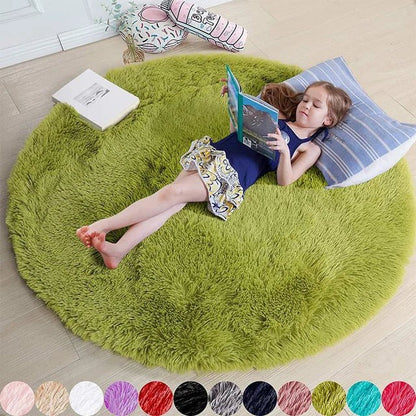 Velvéri Luxe FluffyMat Rug | Ultra-soft round plush rug for cozy home and bedroom décor 0
