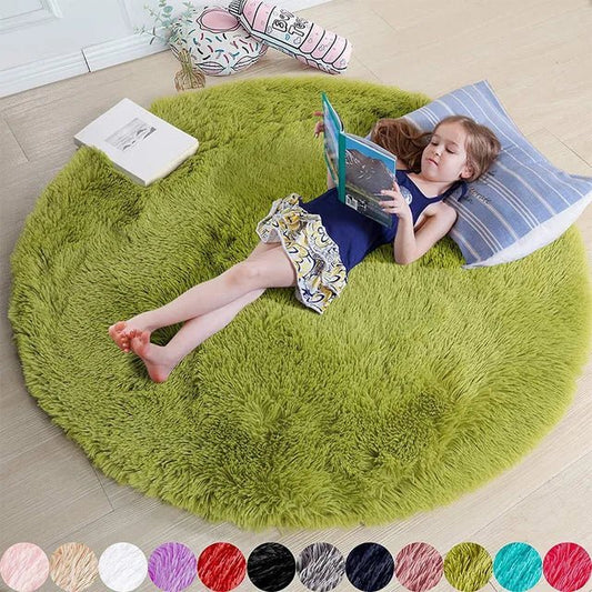 Velvéri Luxe FluffyMat Rug | Ultra-soft round plush rug for cozy home and bedroom décor 0