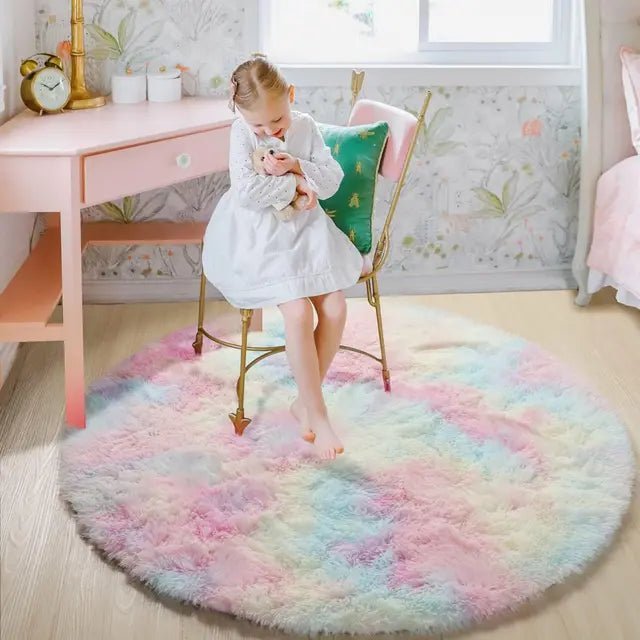 Velvéri Luxe FluffyMat Rug | Ultra-soft round plush rug for cozy home and bedroom décor 2