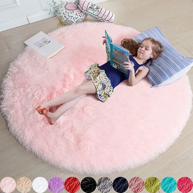 Velvéri Luxe FluffyMat Rug | Ultra-soft round plush rug for cozy home and bedroom décor 4