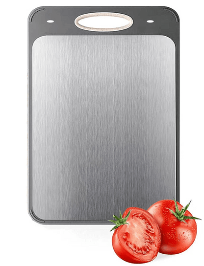 STEELBASE – Double-Sided Stainless Steel Cutting Board for Meat, Vegetables & Fruits