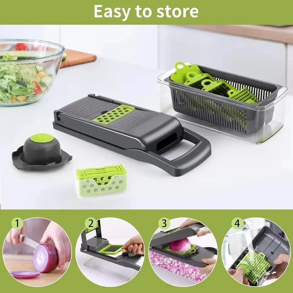 Versatile Kitchen Vegetable Chopper - 14-in-1 Food Vegetable Chopper Tool 2