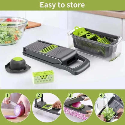 Versatile Kitchen Vegetable Chopper - 14-in-1 Food Vegetable Chopper Tool 2