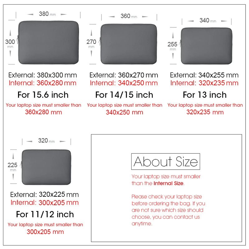 Versatile Laptop Sleeve for 13-15.6 Inch Laptops - Durable Protection Case 4