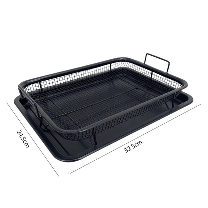 Versatile Non-Stick Air Fryer Baking Tray Set with Stackable Cooking Rack 2