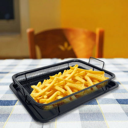 Versatile Non-Stick Air Fryer Baking Tray Set with Stackable Cooking Rack 4