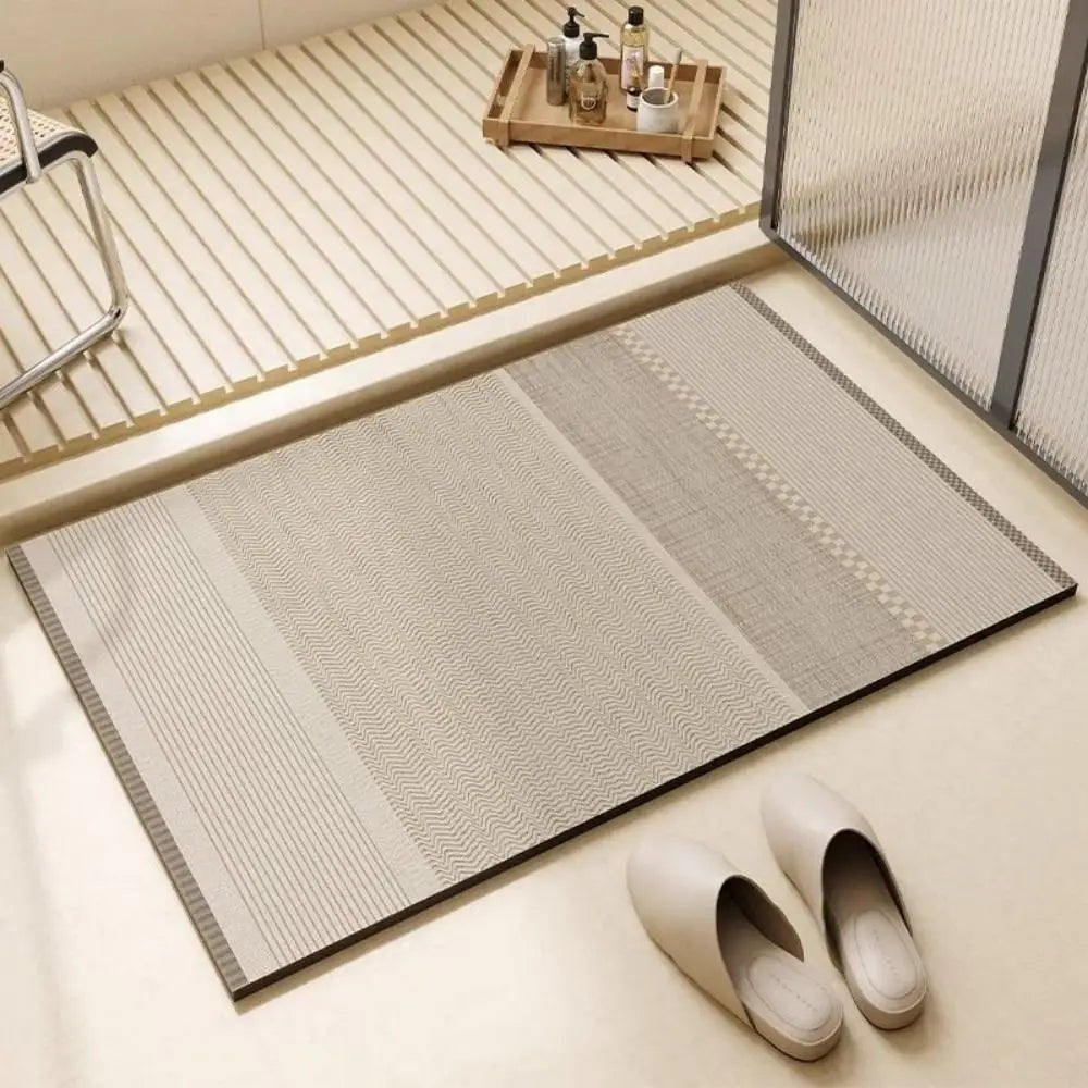 Vestra Non-Slip Diatomite Bath Mat - Quick-Drying Bathroom Rug for Safety 0