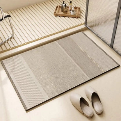 Vestra Non-Slip Diatomite Bath Mat - Quick-Drying Bathroom Rug for Safety 0