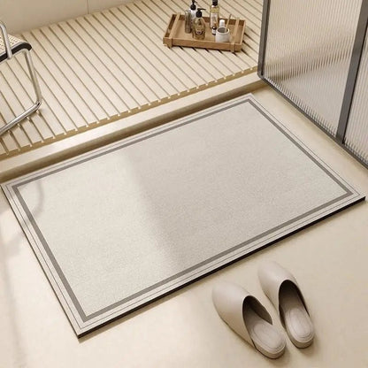 Vestra Non-Slip Diatomite Bath Mat - Quick-Drying Bathroom Rug for Safety 3