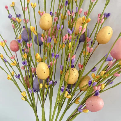 Vibrant 10-Pack Easter Egg Cluster Stems - Colorful Spring Decor for Celebrations 1