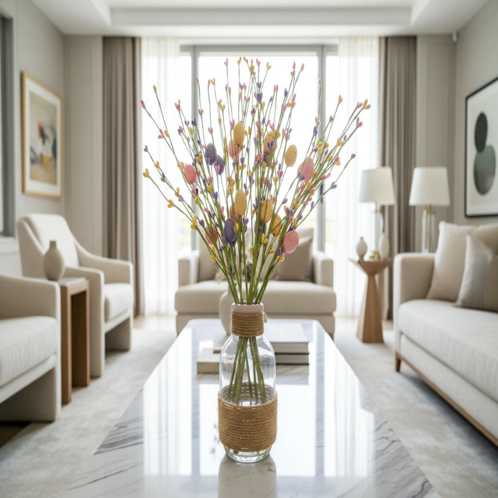 Vibrant 10-Pack Easter Egg Cluster Stems - Colorful Spring Decor for Celebrations 3