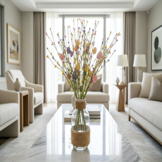 Vibrant 10-Pack Easter Egg Cluster Stems - Colorful Spring Decor for Celebrations 3