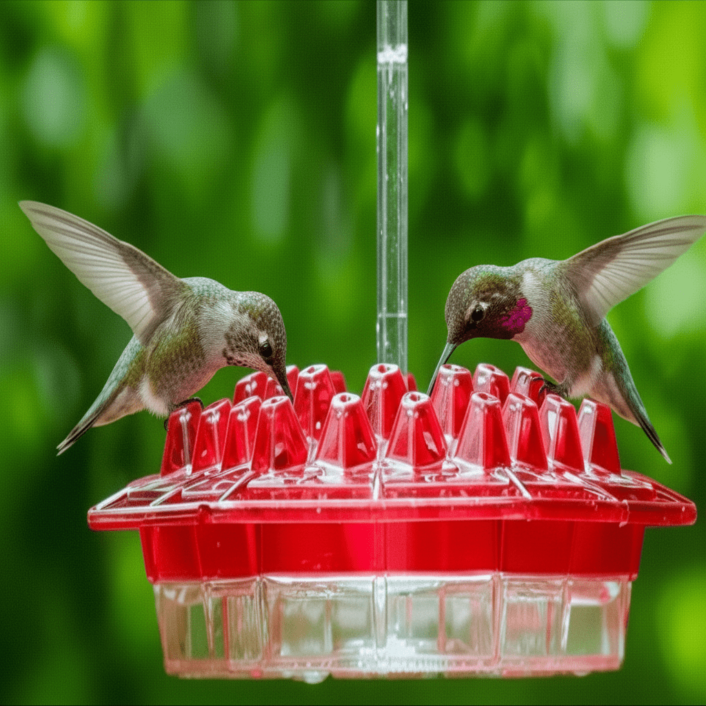 Vibrant Hanging Birdhouse - Weatherproof Plastic Hummingbird Feeder with High Capacity 4