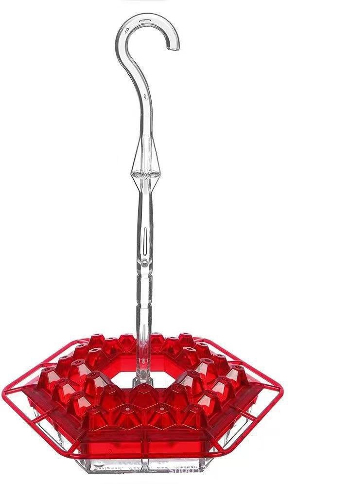 Vibrant Hanging Birdhouse - Weatherproof Plastic Hummingbird Feeder with High Capacity 7