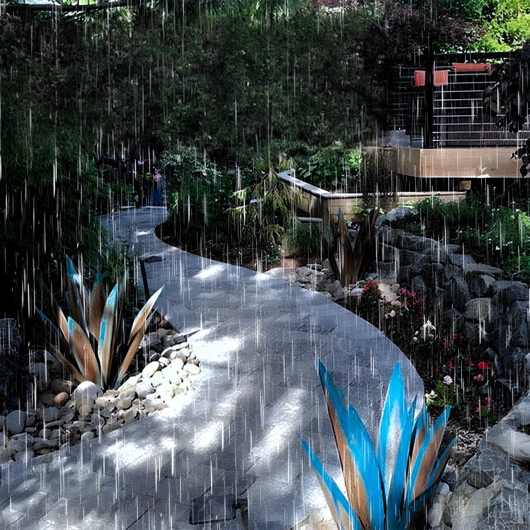 Vibrant Metal Agave Plant Sculpture - Weatherproof Modern Garden Decoration 8