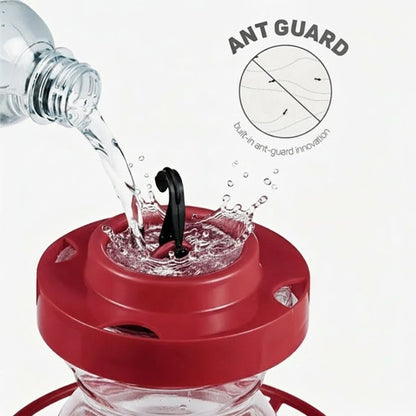 Vibrant Red Hummingbird Feeder - Bee-Proof Design with Ant Guard, 16oz Capacity 5
