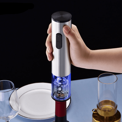 Vinolux – 4-in-1 Electric Wine Opener – Corkscrew with Pourer, Foil Cutter & Vacuum Stopper for an Effortless Wine Experience 2