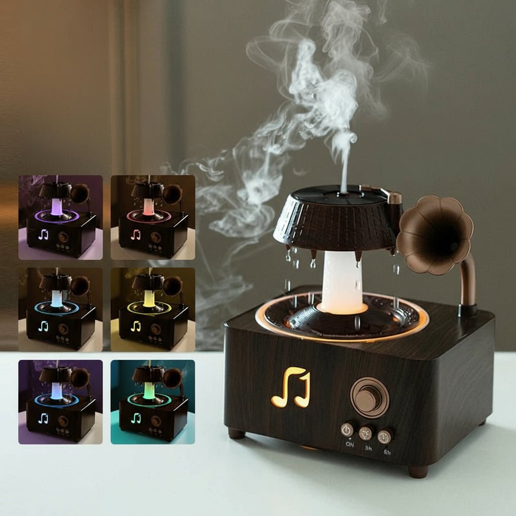 Vintage Aroma-Spray Humidifier with Remote Control & 7-Color Ambient Lighting 3