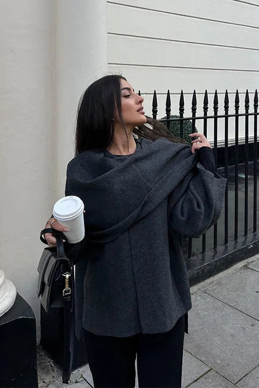 Viral Cape Coat with Elegant Shawl Collar - Stylish Coat with Capelet for Women 5