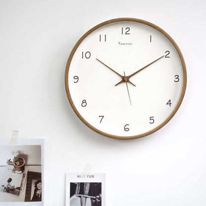 WOODHAVEN – Solid Wood 10-Inch Silent Analogue Wall Clock 6
