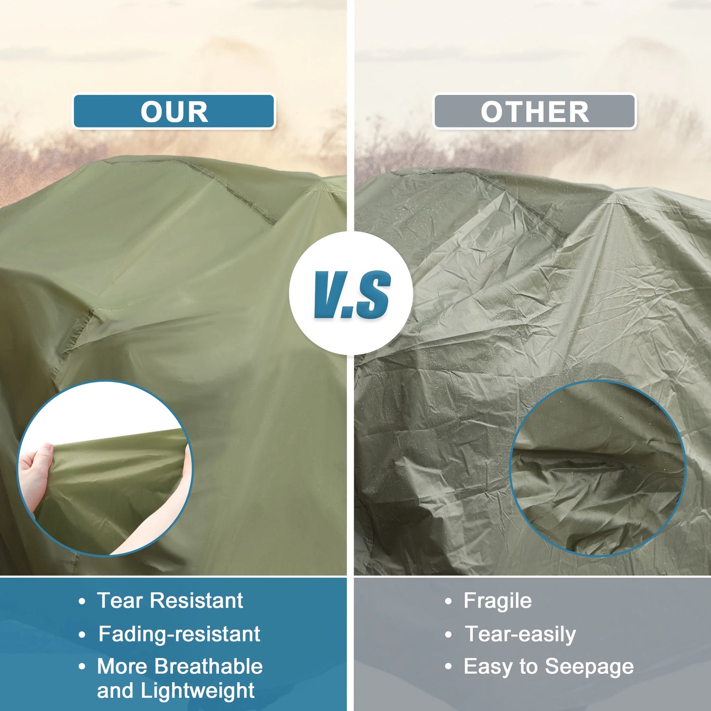 Waterproof ATV Cover - Durable 190T Polyester, Anti-UV Protection, Universal Fit 3