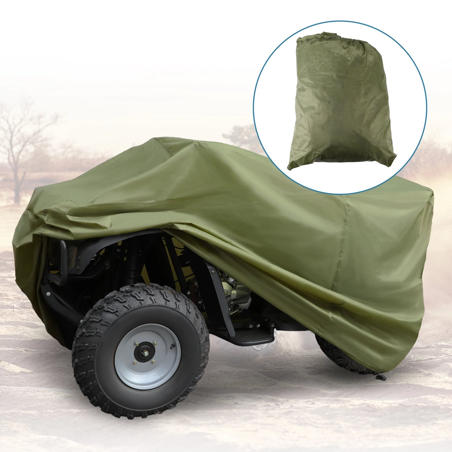Waterproof ATV Cover - Durable 190T Polyester, Anti-UV Protection, Universal Fit 5
