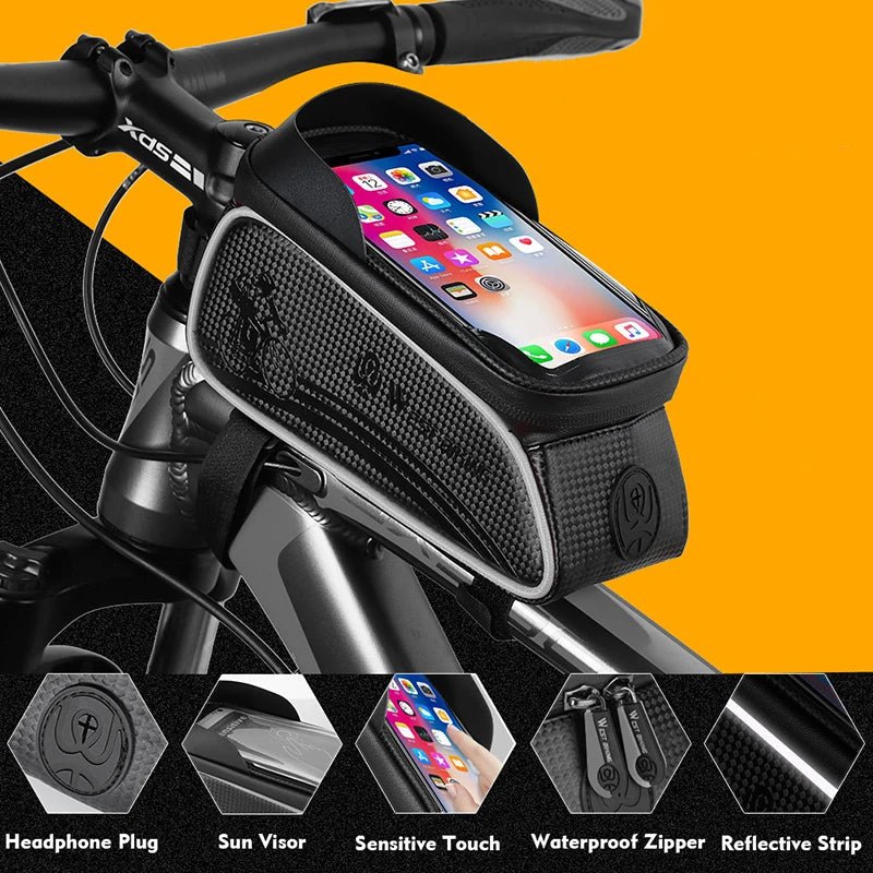 Waterproof Bicycle Bag with Touch Screen Case - Durable Biking Pack for MTB and Road Bikes 1