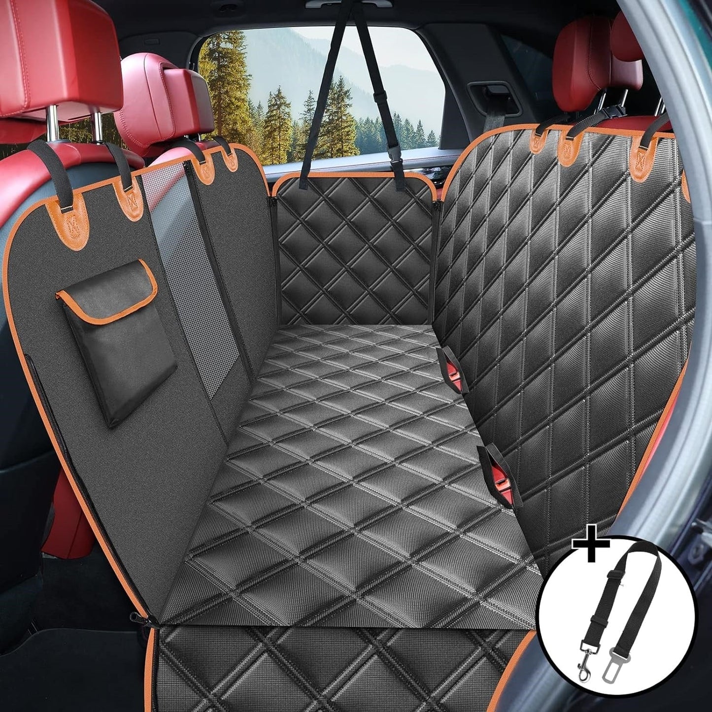TRAVELPAW – Waterproof Dog Car Seat Cover with Quilted Padding and Non-Slip Design