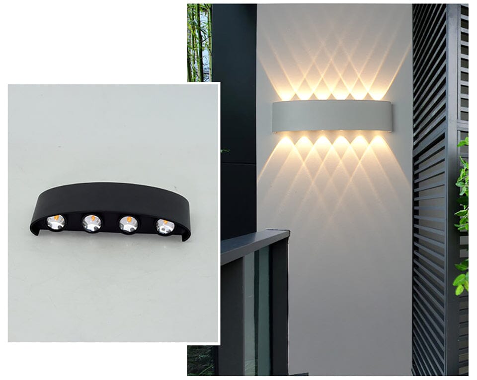 Waterproof LED Outdoor Wall Light - Elegant Aluminum Design, Energy Efficient 6