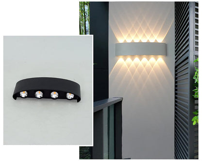 Waterproof LED Outdoor Wall Light - Elegant Aluminum Design, Energy Efficient 6