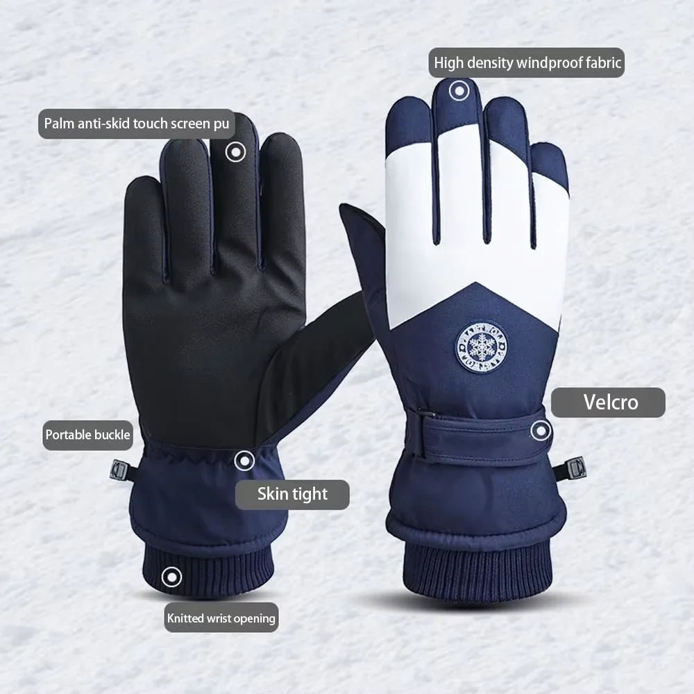 Waterproof Winter Ski Gloves for Men & Women - Touch Screen & Non-Slip Design 4