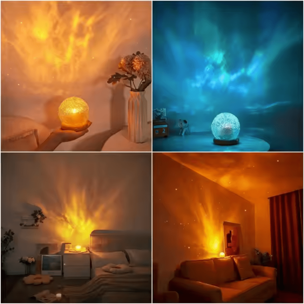 WaveGlow - LED Table Lamp with Soothing Wave Projections & Elegant Design 2