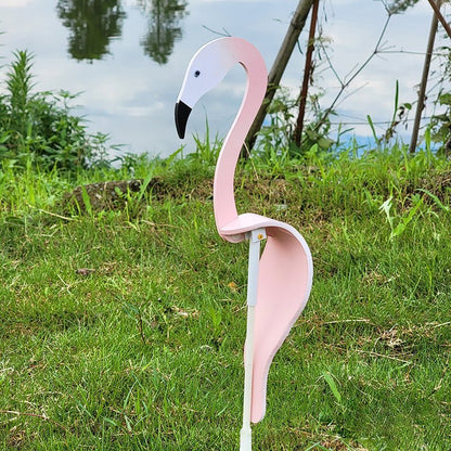 Whimsical Swirl Birds Garden Decoration - Hand-Painted PVC Outdoor Art 4