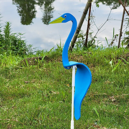 Whimsical Swirl Birds Garden Decoration - Hand-Painted PVC Outdoor Art 5