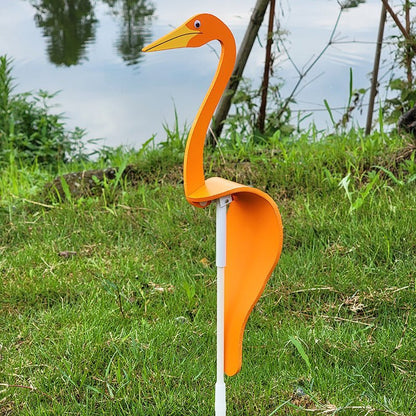 Whimsical Swirl Birds Garden Decoration - Hand-Painted PVC Outdoor Art 7