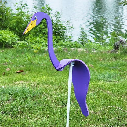 Whimsical Swirl Birds Garden Decoration - Hand-Painted PVC Outdoor Art 8