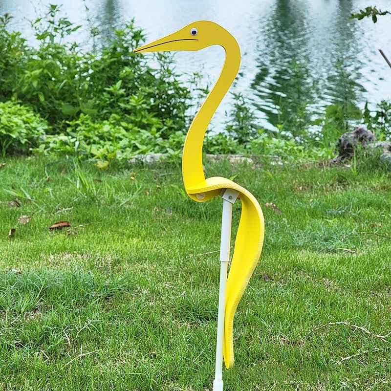 Whimsical Swirl Birds Garden Decoration - Hand-Painted PVC Outdoor Art 9