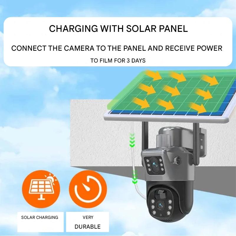 FORTICAM 4K – Wireless Solar Security Camera with Dual Lens & Night Vision